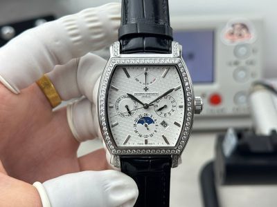 Vacheron Constantin Malte Tonneau 9100 Movement 316L Steel White Face Watch